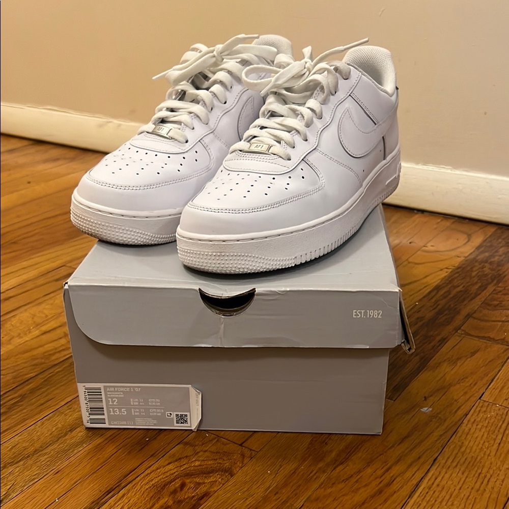 Nike White Air Force 1 Sneakers - Men Size 12